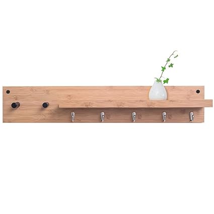 Fff Coat Rack Serviette En Bambou Rail Pour Couloir