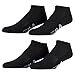 Fila Mens No Show Socks 6 Pack - Mens Socks - Athletic No Show Mens Low Cut Style (Black&White 13-15)