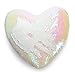 U-miss Mermaid Pillow with Pillow Insert, Two-Color Decorative Heart Shape Reversible Sequin Pillow 13''Ã—15'' (Heart-Shaped, Pink-White)