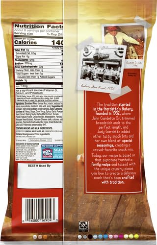 GARDETTO’S SNACK PARTY MIX, PIZZERIA, SAVORY PUB MIX SNACK BAG, 8.6 OZ