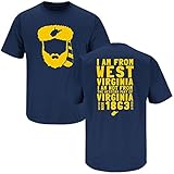 West Virginia Football Fans. I Am From West Virginia. Navy T Shirt (Sm-5X)