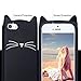 iPhone 5s Case, MC Fashion Cute 3D Black Meow Party Cat Ears Kitty Whiskers Soft Silicone Case for iPhone 5/5s (Cat Whiskers)