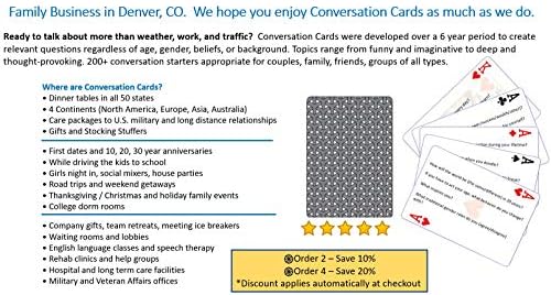 Conversation Cards 200 Thoughtful Beginners On Classic Playing Cards 2 Games In 1 For Couples Family Friends Groups Of All Kinds Share Hours Of Stories And Memories Amazon De Toys Games