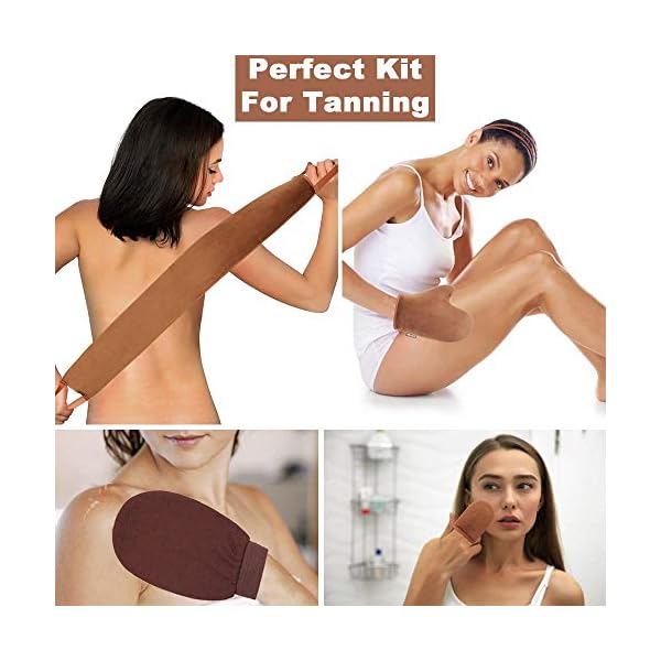 GAIYAH-Self-Tanning-Mitt-Applicator-Kit-With-Lotion-Applicator-For-Back-Exfoliator-Glove-And-Face-Tan-Mitt-Fake-Tan-Mitt-Self-Tan-Back-Applicator-Set-of-4 GAIYAH Self Tanning Mitt Applicator Kit, With Lotion Applicator For Back, Exfoliator Glove And Face Tan Mitt, Fake Tan…
