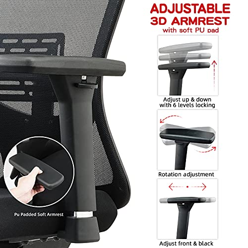 ZUERST Ergonomic Office Chair High Back Desk Chair with Adjustable