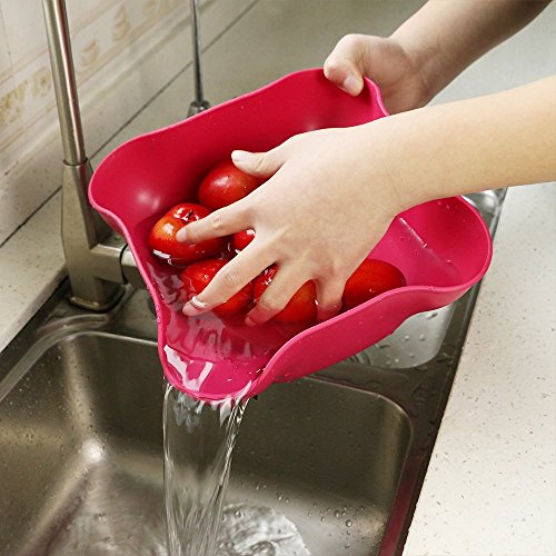 Home and Above 2 Piece Bowl and Drainer Set Holds Fruit, Nuts, Candy