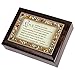 Cottage Garden Faith Hope Love Inspirational Italian Style Burlwood Finish Jewel Lid Music Jewelry Box Plays Amazing Grace