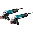 Makita 9557NB2 4-1/2" Angle Grinder, with AC/DC Switch (2 Pack)