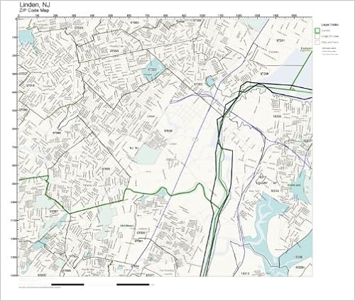 Linden Nj Zip Code Map Zip Code Wall Map Of Linden, Nj Zip Code Map Laminated: Amazon.com: Office  Products