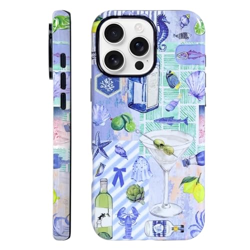 Lovmooful for iPhone 16 Pro Max Case Cute Collage Art-Green Cocktail at Amazon