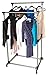 EWEI'S HomeWares Double Rail Adjustable Telescopic Rolling Garment Rack