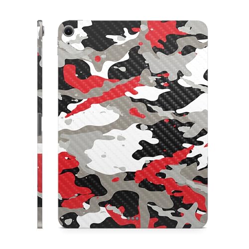 Carbon Fiber Tablet Skin Compatible with Apple iPad Air 11" (M3) 2025 - Red Cam…