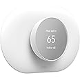 elago Wall Plate Cover Plus Compatible with Google Nest Thermostat 2020 [Snow] - Durable Polycarbonate Material, Easy Installation, Complementary Design