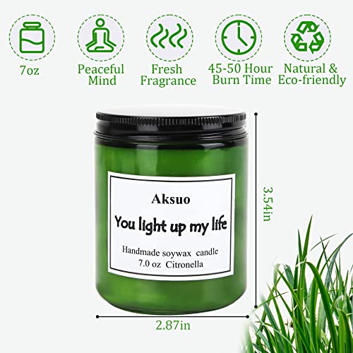 Citronella Scented Candles , All Natural Candles,Candle for Women,Scented Candles for Men,Non Toxic Candles,Aromatherapy Candles,Masculine Candle,Candles for Home Scented 7.0 oz