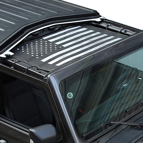 Voodonala Sun Shade Mesh Top Sunshade for 2018 2019 Jeep Wrangler JL