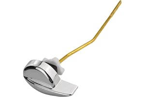 Jmkcoz Angle Fitting Side Mount Toilet Flush Lever Handle for TOTO Toilet Tank Universal Fit for Most Toilet, Toilet Repair Handle with Nut, Copper Lever