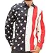 American Summer US Flag Long Sleeve Woven Sport Shirt