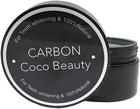 Carbon Coco Beauty 100% Organic Activated Charcoal Teeth Whitening Powder With Complimentary Bamboo Tooth Brush