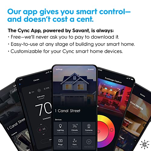 GE CYNC Smart Light Switch On/Off Paddle Style, No Neutral Wire