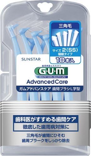 Tooth Care G.U.M Advance Care Interdental Brush L Type 10pcs (SS) (Harakjuku Culture Pack)