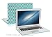 TOP CASE Chevron Series Gray Insert Hot Blue/Turquoise Rubberized Hard Case Compatible Older Generation MacBook Air 13