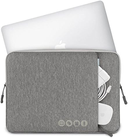 Laptop Sleeve 13.3 Inch, LIBIER Water Resistant Shockproof Fabric Laotop Case Tablet Bag with Pocket MacBook Air Pro Retina 2012-2016 Ultrabook,Vertical Water Repellent Polyester,Gray