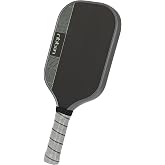 Leqqu Pickleball Paddles Set of 2 Carbon Fiber 16mm Grip Tape Power Core | Single / 2 Pack Premium Graphite Pickle Ball Racket for indoor outdoor court fit for men women all skill level player