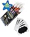 White Chalk/Liquid Markers-4 Pack Plus 8 Chalkboard Labels-Water-Based Pens with Reversible Tips Use On Mirrors, Glass, Metal, or Car Windows - Washable Ink Pens for Kids, Artists, Business Office Use