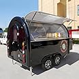 Food Trailer Commercial Food Truck Coffee Food Truck with Full Kitchen Equipment Multifunctional Food Trailer Vending Cart for Hot Dog Ice Cream Pizza Camper Truck Mobile Food Trailers for Sale
