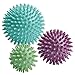 ResultSport Pack of 3 - Spiky Massage Balls Stress Reflexology - 6cm, 8cm, 10cm - Deep Point Massage - Myofasical Ball, Exercise Ball, Lacrosse Ball, PAH and Phthalates Free
