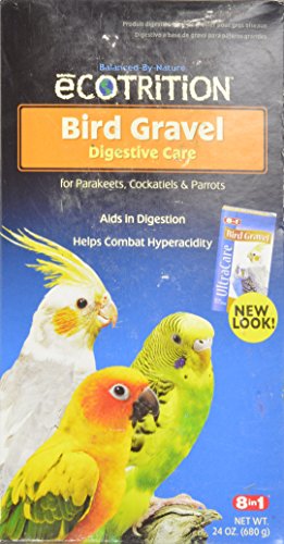 eCotrition Bird Gravel for Parakeets, Cockatiels, & Parrots, 24-Ounce