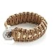 X-Plore Gear Survival Paracord 550 Bracelet with Fire Starter, Tinder, Scraper | Durable Parachute Nylon Snug Fit | Build Shelter, Catch Food | for Emergencies, Traveling (Brown)