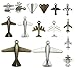 40 PCS Airplane Charms Collection - Antique Silver Bronze Colors Plane Passenger Aircraft Helicopters Aviation Aircraft Fighter Aircraft Pendants fro Jewelry Findings (Airplane HM49)