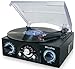 TechPlay TCP5 Turntable with pitch control, AM/FM Radio, SD USB ports,RCA Out Jacks, Headphone Jack, AUX input and Built-in stereo speakers with LED