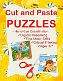Cut and Paste Puzzles. Hand-Eye Coordination. Logical Reasoning. Fine Motor Skills. Critical Thinking. Ages 3-7 by Teacher Veronica