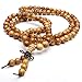 JOVIVI 8mm Natural Wood Bracelet Link Wrist Necklace 108 Tibetan Buddhist Prayer Beads Buddha Mala