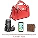 Camera Bags for Women, Multi-Functional Leather Top-Handle Ladies Handbags and Purses with Removable Padded Case