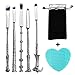 MYSTERIA COSMETICS Wizard Wand Makeup Brush Kit - Set of 5 - Includes Brush Cleaner - Eyeshadow & Foundation Wand Brushes