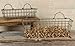 Rustic Farmhouse Silver 15 x 5 Inch Metal Wire Nesting Decorative Basket Organizer 2 Piece Set
