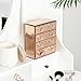 Beautify Mirrored Rose Gold Glass Jewelry Box with 4 Drawers, Glass Cleaning Cloth and Crystal Handles