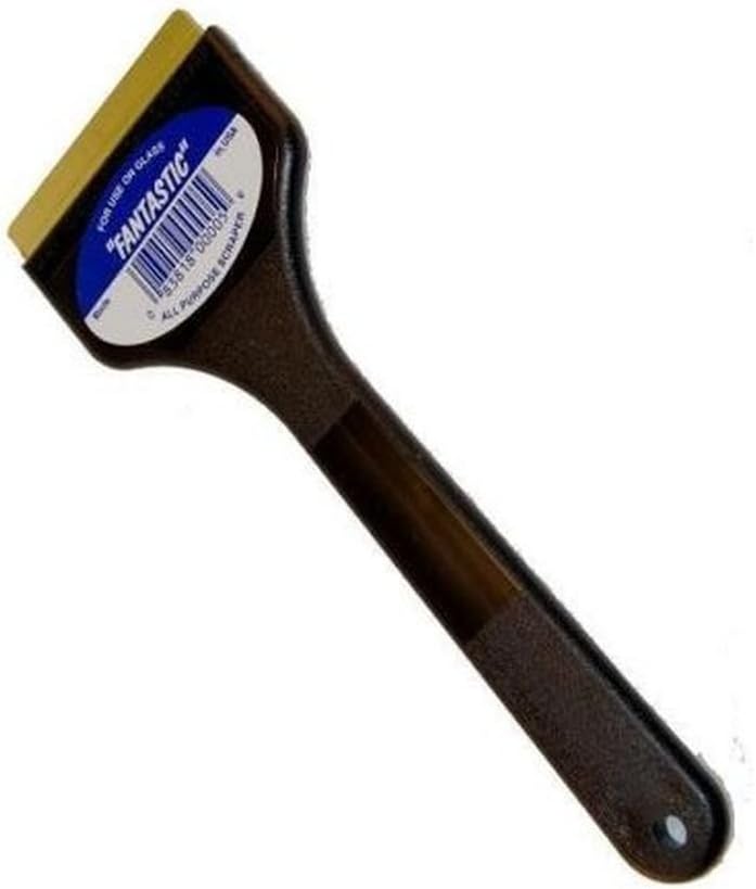 CJ Industries F-1 12 Pack Fantastic Ice Scraper with Brass Blade Black