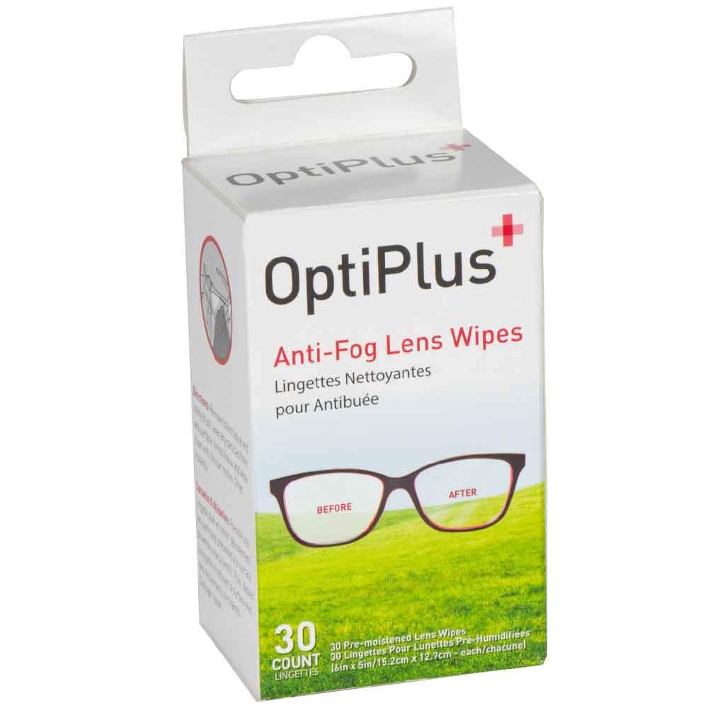 OptiPlus Anti-Fog Lens Cleaning Wipes – 30 Pack | Long-Lasting Fog Protection for Glasses | Ideal for Travel & Everyday Use