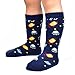 Toddler Boy Non Skid Socks Knee High Cotton with Grips, Baby Boys Anti-skid Socks (12-36 Months, 6 Pairs)