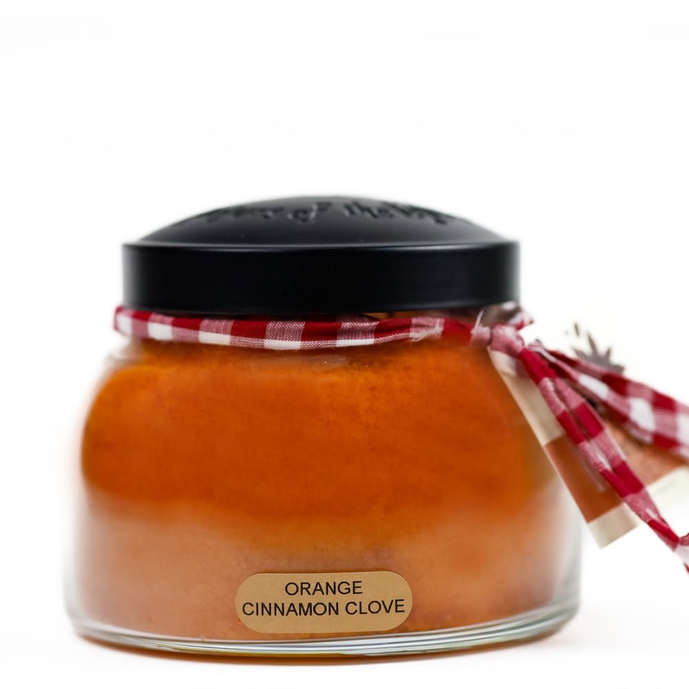 A Cheerful Giver - Orange Cinnamon Clove - 22oz Mama Scented Candle Jar - Keepers of the Light - 125 Hours of Burn Time, Candles Gifts for Women