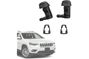 AMFRNE 68102968AB Premium Wiper Washer Nozzles Fit for 2014-2023 Jeep Cherokee & 2015-2017 Chrysler 200, Windshield Washer Fluid Jet Nozzle | Easy to Install | 2 Pack, 55112832AA