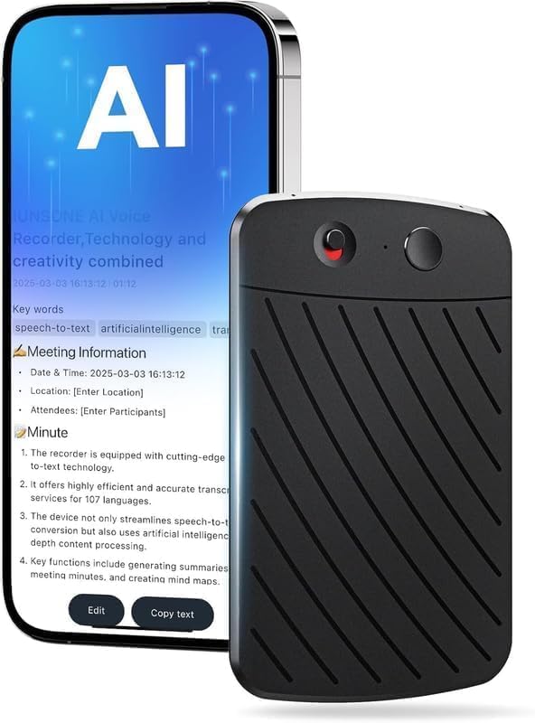 Photo 1 of AI Voice Recorder,Note Voice Recorder with Transcribe Summarize ? Two-Way Translation,112 Languages,App Control,64GB Memory,Suitable for Lectures,Meetings,Calls,International Exchange