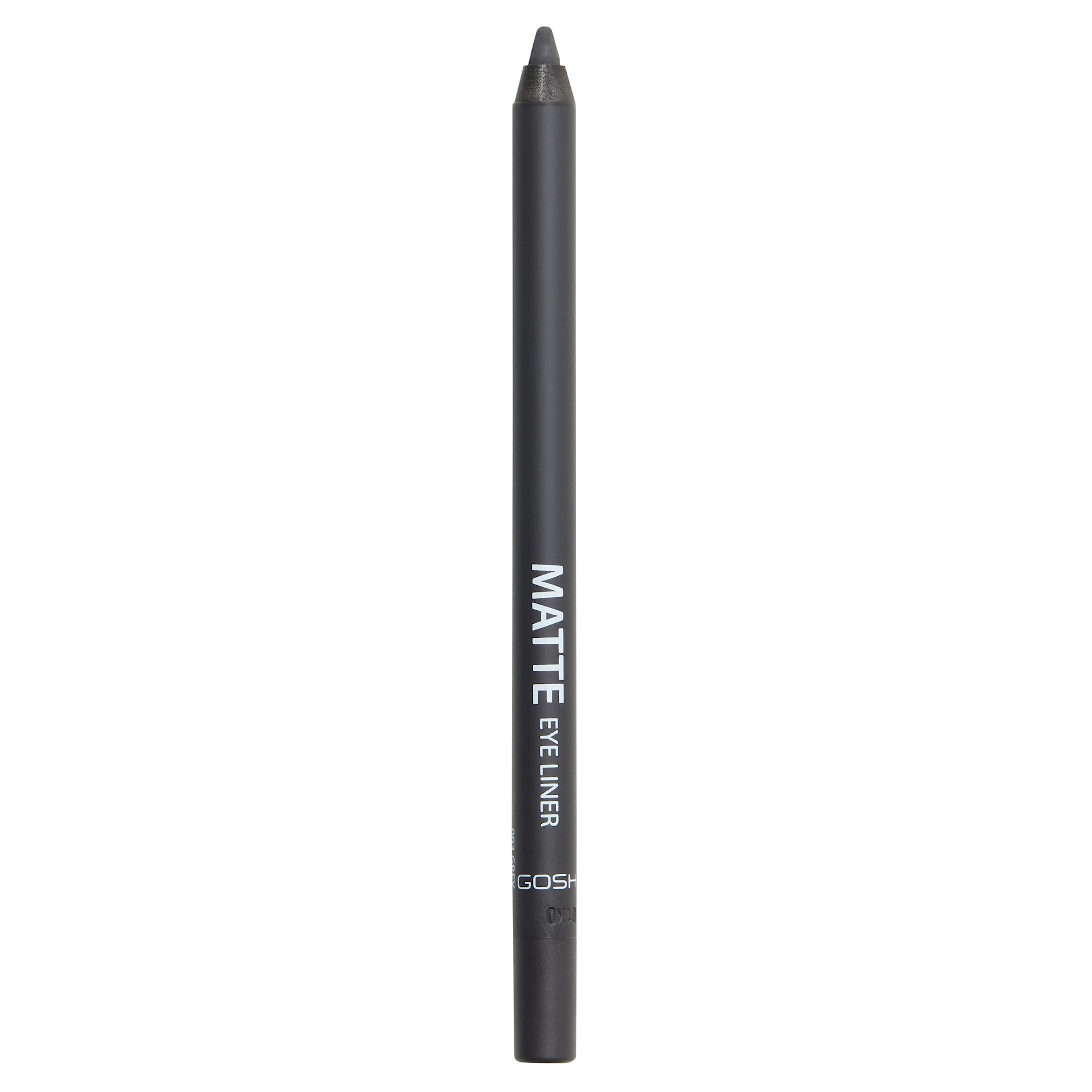GOSH Grey Eyeliner Matte I Waterproof Eyeliner Pencil I Soft & Creamy for Easy Application I Highly Pigmented Eye Pencil I Longlasting & Transferproof I Vegan & Perfume-free I 003 Grey Black