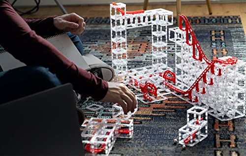 DesignNest MagnetCubes Coaster Cubes, Marble Run - 168Pcs, Roller Coaster Building Set, STEM Toys, Ages 8 Years & Up, Advanced Pack