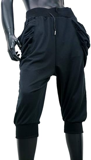 Amazon 7分丈 サルエルパンツ 個性派コーデに カジュアル メンズ B 11 ブラック Xl ミディアムパンツ 通販