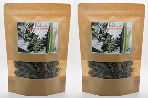 Pack of 2 x 20 G. Screw Pine Screwpine PANDANUS Thai Dried Herb Leaves Fragrant Pandan HEALTHY DRINK By mewinshop